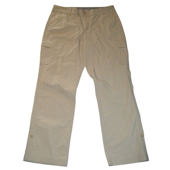 Eddie Bauer Slight Curvy Crop Leg Size T8 Khaki's Cargo Women's Pants - Picture 1 of 6